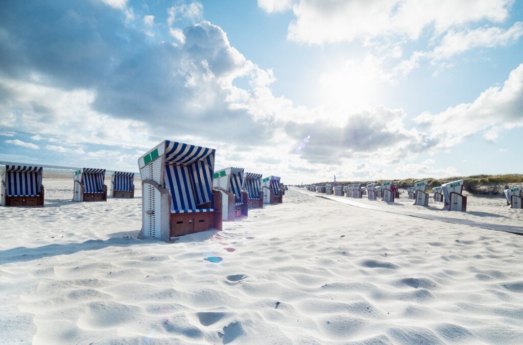 Strandkörbe am Strand in Norderney